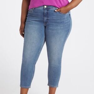 KUT FROM THE KLOTH Naomi Fab Ab Crop Straight Leg Jean, Indigo, 24W